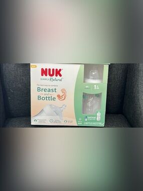 NEW bundle of three bottles NUK Simply Natural Breast and Bottle Set 0+